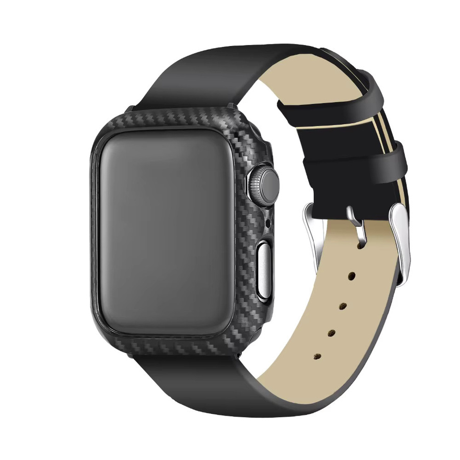 Uhrenzubehör Abdeckung für Apple Watch, Kohle faser, Schwarz, Unisex - Bild 2