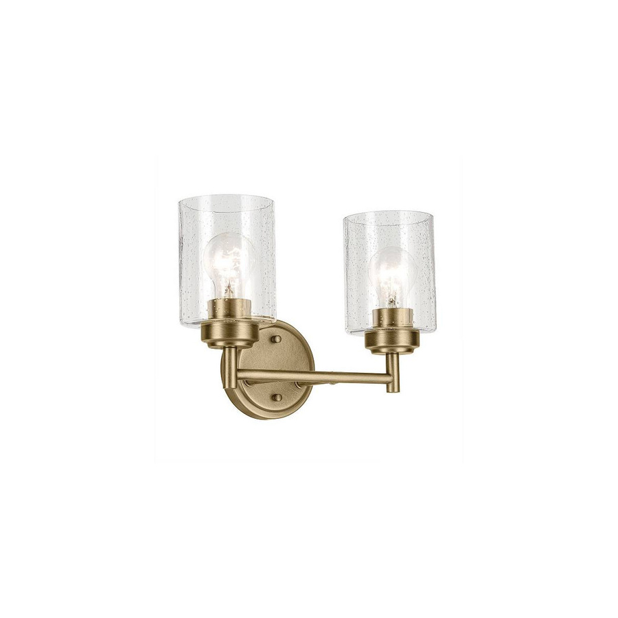 Kichler Winslow Wandleuchte Messing mit transparentem Glas - Bild 1