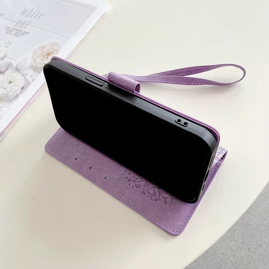Leder Brieftasche Magnetische Telefonhülle mit Kartenfächern für Honor x6a x9a x8a x7a x50 x50i x40i x30i x8 x9 x6s x10 in Pink und Purple - Bild 5