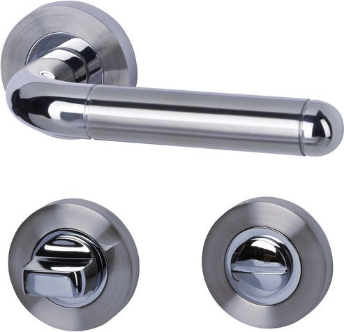 ALPERTEC Rosettengarnitur Solid 4 aus Edelstahl in Silber - Bild 1
