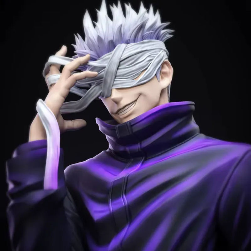 Bandai Satoru Gojo GK Actionfigur aus Jujutsu Kaisen als Anime-Statue in Lila - Bild 4