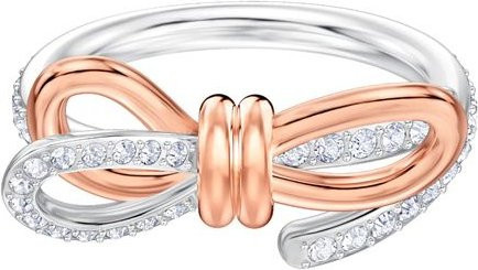 Swarovski Zweifarbenring, Silber und Roségold, Kristall, Damen, Ringgröße 55 - Bild 1