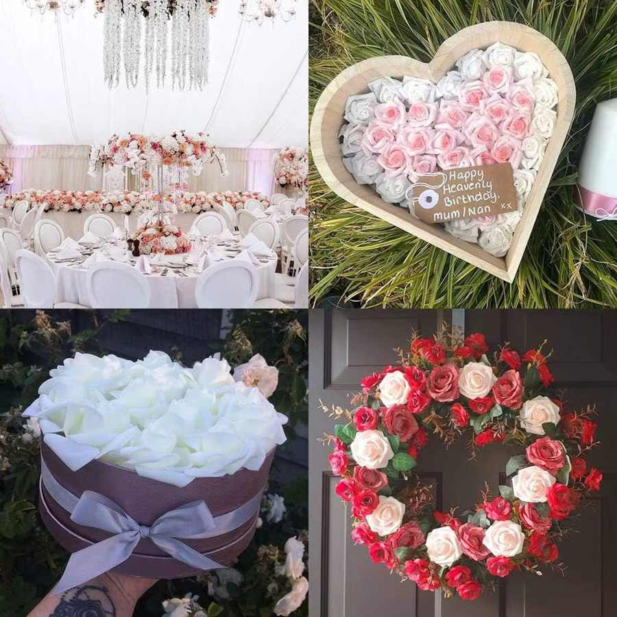Künstliche Rosen von smr aus PE-Schaum in Grau - Bild 1