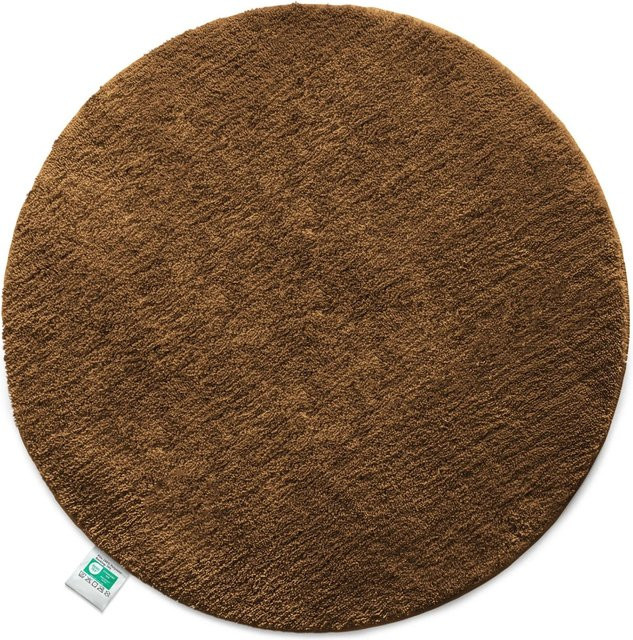KARAT Badematte SKY Runder Badteppich Flauschig Braun Durchmesser: 120 cm - Bild 1