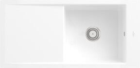 Villeroy & Boch Timeline 60 Flat bündige Keramikspüle mit Ablagegarnitur und Handbetätigung in Snow White, Breite: 60 cm - Bild 1