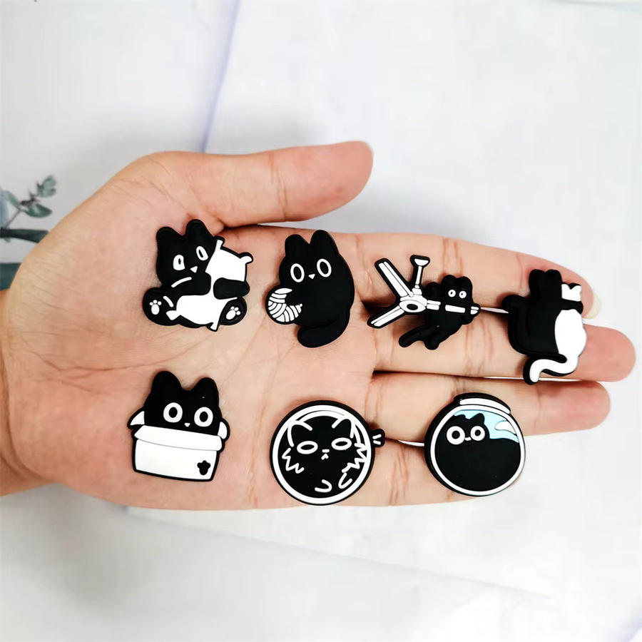 Potdemiel Schuhanhänger, schwarze Katzen, Schuhzubehör - Bild 4