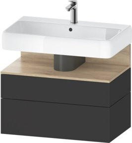 Duravit Waschtischunterschrank Qatego in Grau Matt, Wandhängend, B/T/H: 79 x 47 x 59 cm - Bild 1