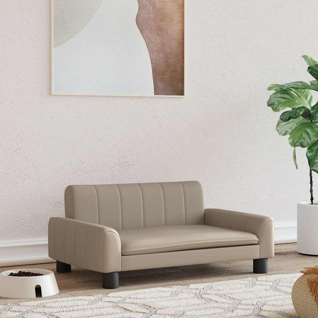 vidaXL Hundebett Sofa aus Kunstleder in Braun, B/T/H: 70 x 45 x 30 cm - Bild 3