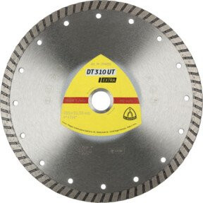 Klingspor DT 310 UT Diamanttrennscheibe Universal Silber, Durchmesser: 125 mm, Dicke: 2 mm, Bohrung: 22,23 mm, Turbo mit geschlossenem Rand - Bild 1