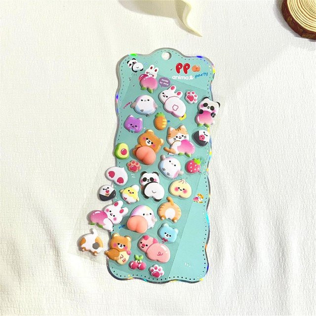 Yiran toy 1 Cartoon-Tier Po-Squishy 3D Schaumstoff Stressabbau Sticker - Bild 1