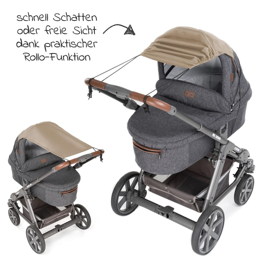 Zamboo Universal Sonnensegel für Kinderwagen in Beige - Bild 3