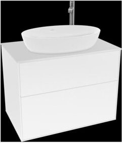 V&B Waschtischunterschrank Finion in Weiß lackiert, Breite: 80 cm, Tiefe: 50,1 cm - Bild 1