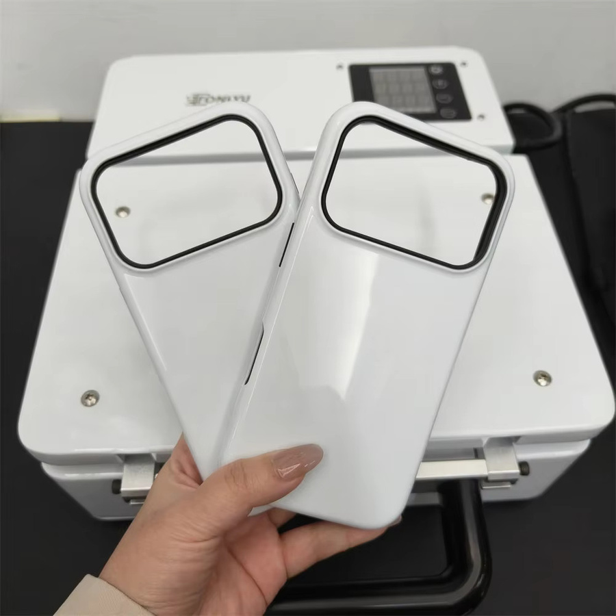 10 Stück magnetische 2-in-1 3D Sublimationshülle für iPhone 17 16 15 14 13 Pro Max in Weiß mit robustem Thermotransferdruck - Bild 3