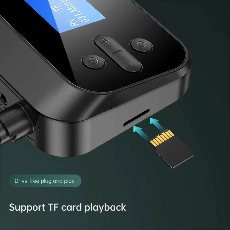 VIKEFON Bluetooth Audio Sender und Empfänger in Schwarz mit 3,5 mm Jack, optischem und koaxialem Anschluss sowie DAC-Konverter für TV, PC und Auto - Bild 4