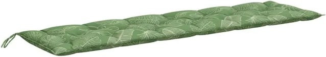 vidaXL Gartenbank-Auflage mit Blattmuster aus Polyester, wasserabweisend und UV-beständig, B/T/H: 200 x 50 x 7 cm - Bild 1