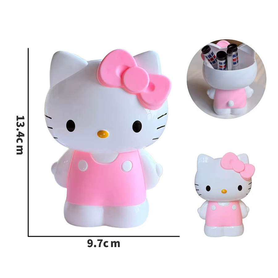 Sanrio Kawaii Stifthalter Schreibtisch-Aufbewahrung mit Hello Kitty, Kuromi und My Melody aus Kunststoff - Bild 3