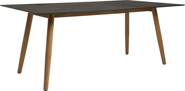 Stern Tisch Interno aus Teak mit Silverstar 2.0 Smoky Tischplatte, Grau, B/T: 180 x 100 cm - Bild 1