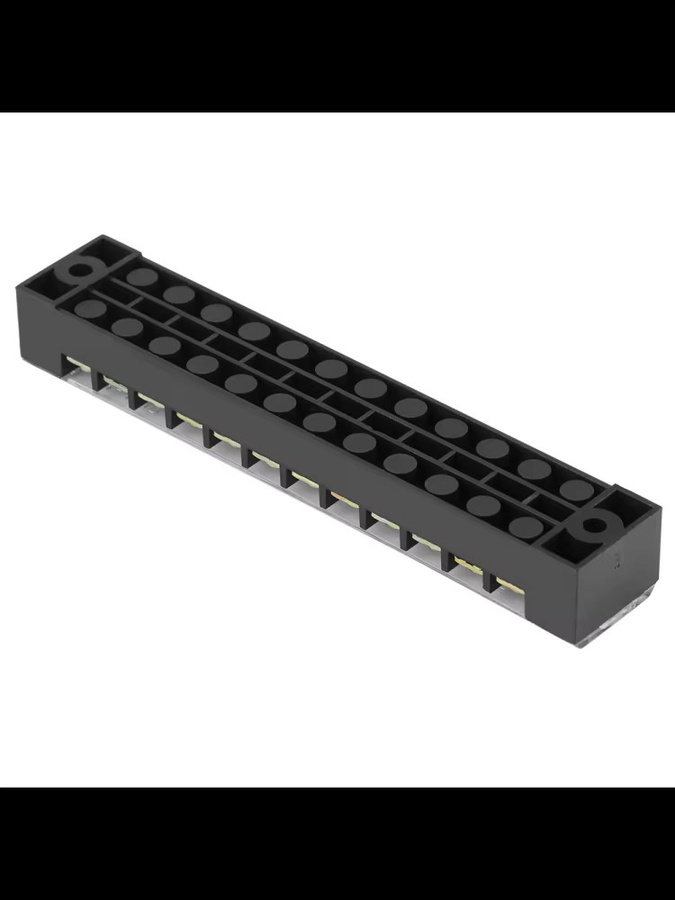DOACT Schraubklemmenblock 5er Set, zweireihig mit 12 Positionen, 600 V 15 A, vorisolierter Klemmenbarrierestreifen in Grau - Bild 5