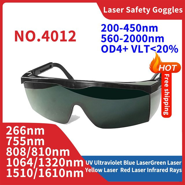Leeyongin Laser-Schutzbrille mit grüner Sicherheitslinse für 1064 nm ND:YAG und CO2 Laserschneid- und Graviermaschinen, Schutzstufe OD4+, CE-zertifiziert - Bild 1