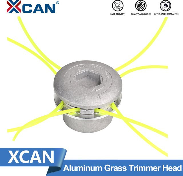 Universeller Aluminium-Trimmerkopf mit vier Saiten für Rasenmäher und Gartenschneider in Silber - Bild 1