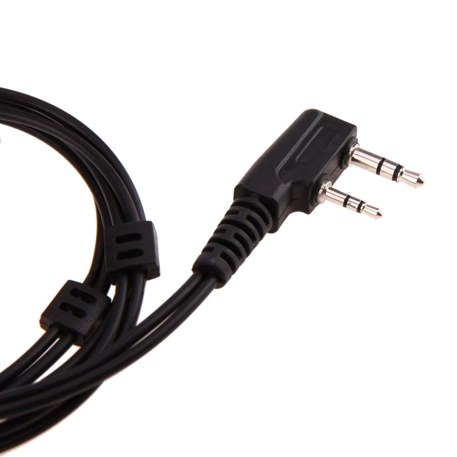 Akustikschlauch-Ohrhörer mit Mikrofon 2-Pin In-Ear Headset für Kenwood, Baofeng, HYT und Wouxun in Schwarz - Bild 5