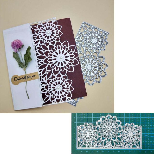 Metall Stanzschablone in Blumenform für Scrapbooking und Bastelarbeiten - Bild 1