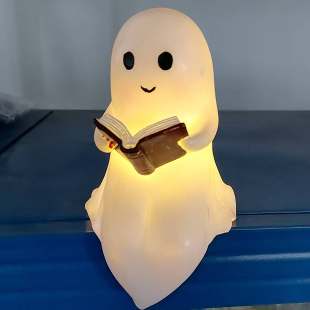 RCDRIFT Geister-Leselampe LED in Weiß für Halloween als niedliches Ornament und Geschenk - Bild 1