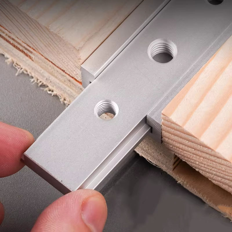 Aluminium Legierung Gehrung Bar Slider für T-Nut und T-Slot mit M6/M8 Schraube in Silber für Holzbearbeitung und Router - Bild 4