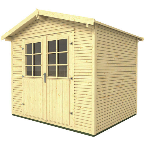 Weka Gartenhaus 218 Gr. 3 mit wekaLine Satteldach in Natur und Beige, B/H/T: 301 x 234 x 235 cm - Bild 4