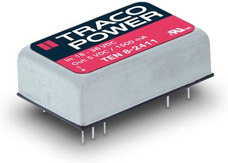 TracoPower TEN 8-1222 DC/DC-Wandler Print 12 V/DC 12 V/DC und -12 V/DC 335mA 8W in Grau - Bild 1