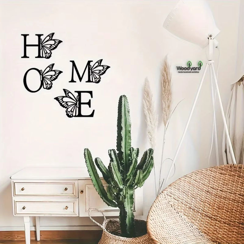 CIFBUY Schmetterling Monogramm Metall Wandkunst Buchstaben Wanddekoration für Hochzeit und DIY-Geschenke - Bild 5
