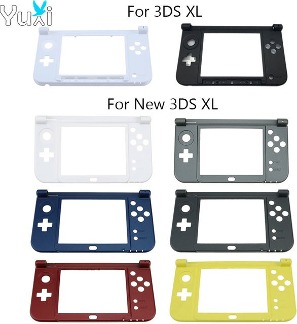 Yuxi Ersatzgehäuse für Nintendo 3DS XL und 3DS LL, Gehäuse-Shell mit Scharnier und unterem mittlerem Rahmen, Schwarz - Bild 1