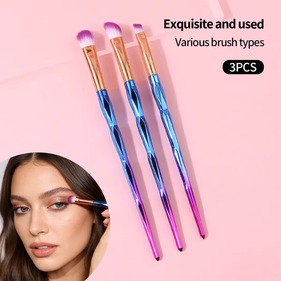 KOSSHOW Make-up-Pinsel-Set, 3-teilig, blau, Augen - Bild 2