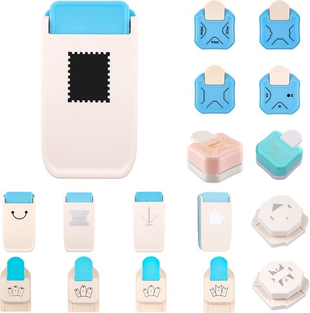 Handheld-Bastelstanzer-Werkzeug in Mehrfarben für Papierkarton, ideal für Scrapbooking und Journaling - Bild 1