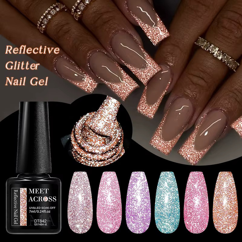 Meet Across Nagellack, Nude Pink, Schimmernd, Gel - Bild 1