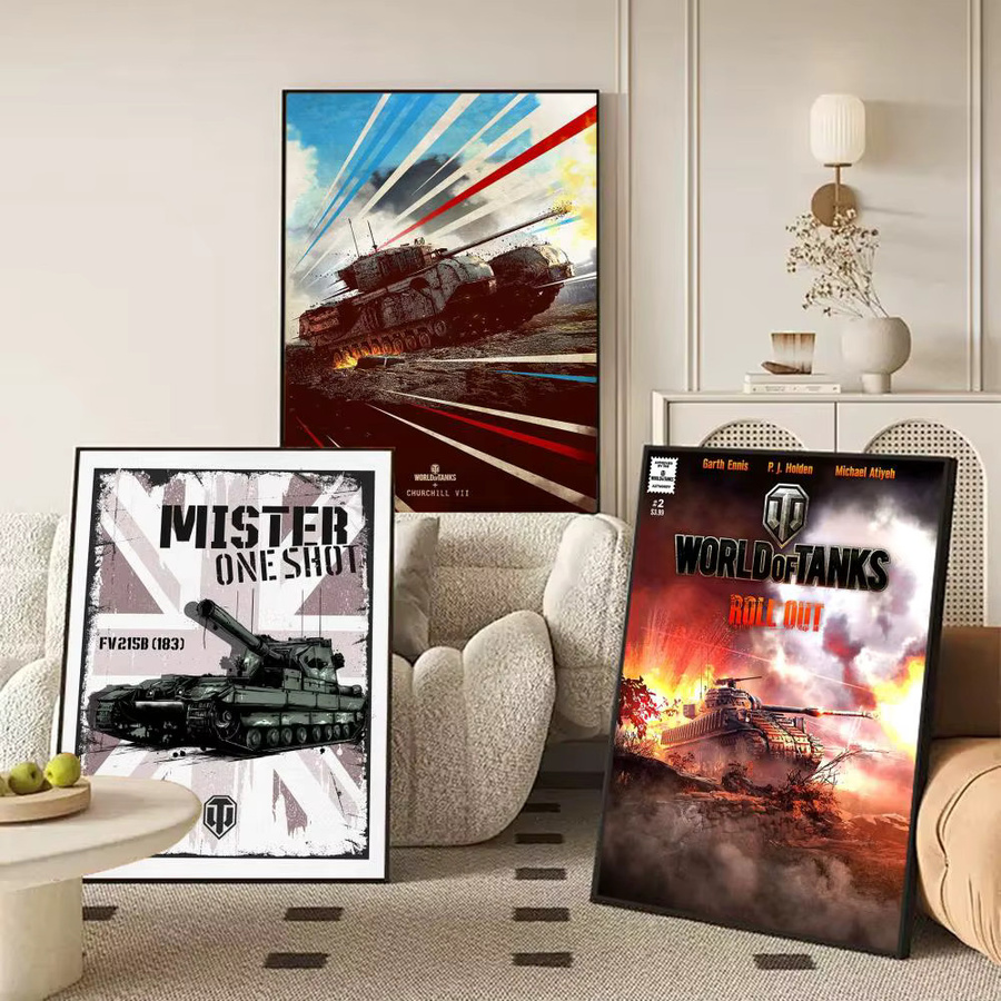 Geam World of Tanks Wandposter als abnehmbarer Wandaufkleber in Schwarz und Multicolour - Bild 2