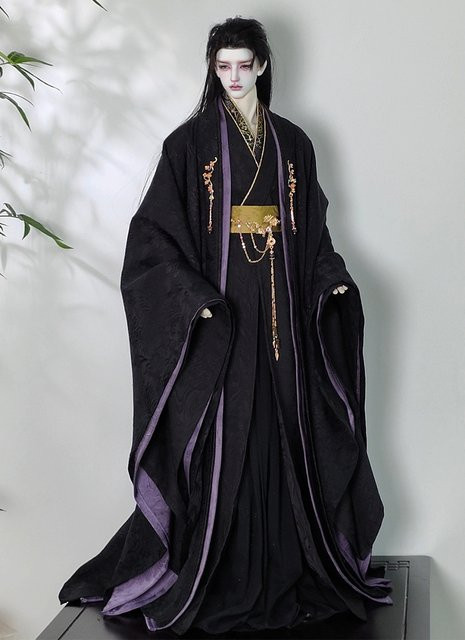 YUFEYN Hanfu Robe Samurai Outfit, Kleidung, Zubehör, Schwarz - Bild 1