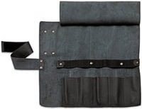 DICK Leder-Rolltasche für 5 Messer und Besteck in Schwarz und Grau - Bild 1