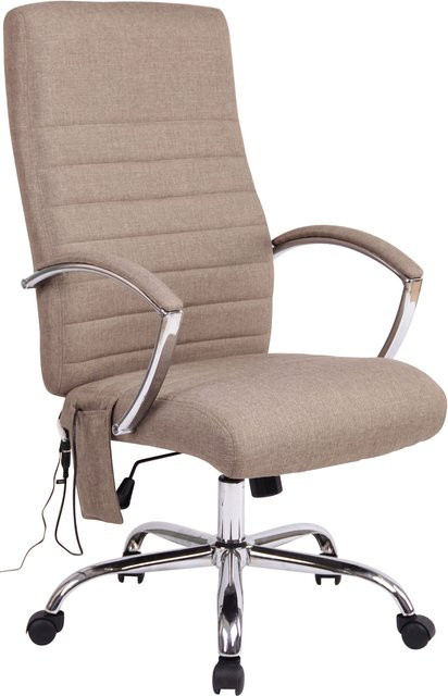 TPFLiving Bürostuhl Vallon Stoff mit Massagefunktion in Beige, B/T/H: 72 x 72 x 136 cm - Bild 1