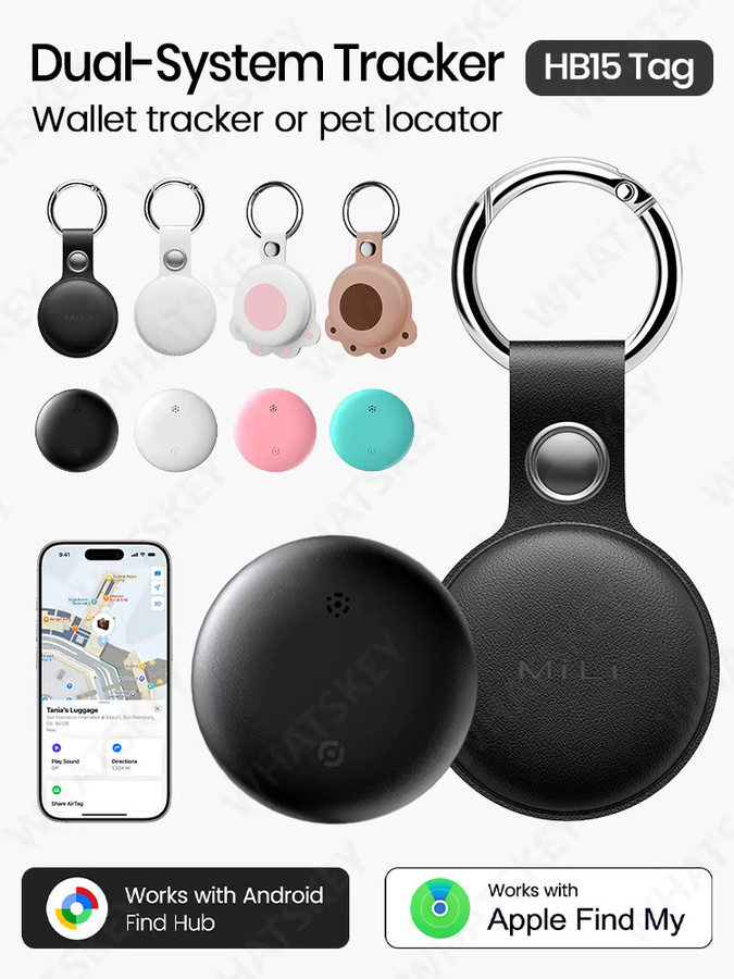 Peocke Dual-System GPS-Tracker Anti-Verlust-Tag für Android und iOS in Blau - Bild 4