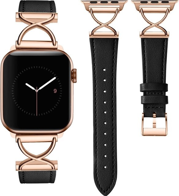 Uhrenarmband Leder, Damen, Edelstahl - Bild 1
