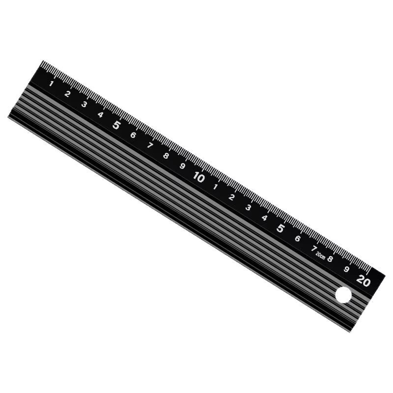 Präzisions-Schneidelineal aus Aluminiumlegierung für Zeichnungen und Kunst, 20–100 cm, in Schwarz oder Weiß - Bild 2