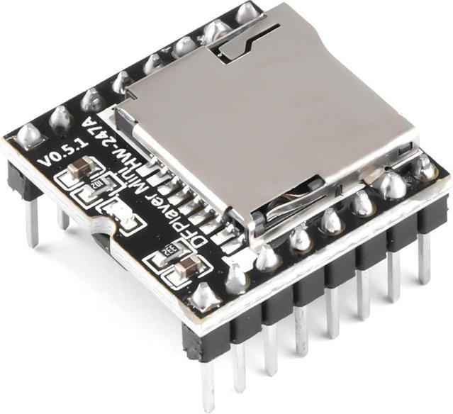 diymore DFPlayer Mini MP3 Player Modul mit TF-Karte und U-Disk Unterstützung in Schwarz für Arduino - Bild 1