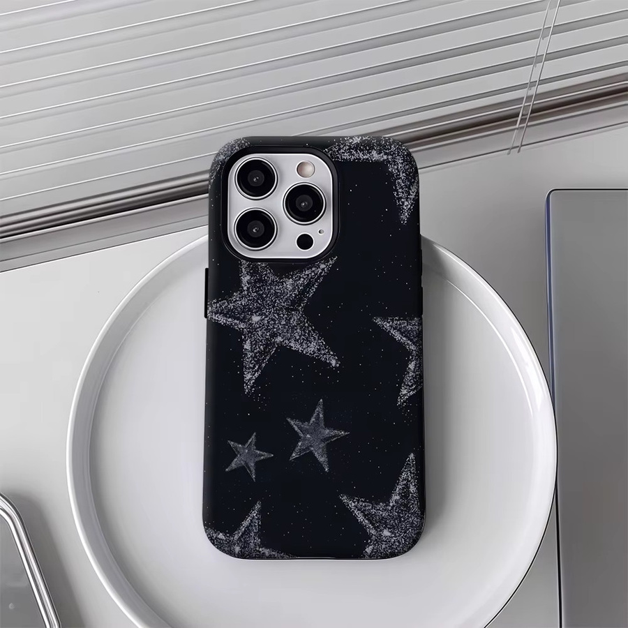 Grain Star Robuste Handyhülle für iPhone 17 16 15 14 13 Pro Max Plus mit Magnetfunktion, Schwarz - Bild 4