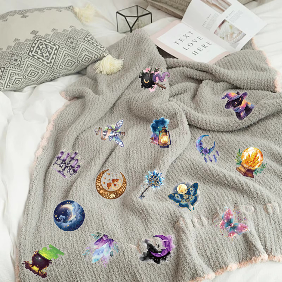 50 Stück PickJoy Magic Planet Aufkleber, Transparent, Wasserdicht, für Handyhüllen, Laptops und Koffer - Bild 4