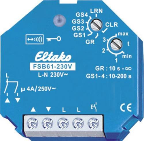 Eltako FSB61-230V Funk Rollladenaktor Unterputz in Blau mit einer Schaltleistung von max. 1000W - Bild 1