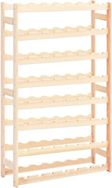 vidaXL Weinregal aus Kiefernholz in Braun und Beige für 56 Flaschen, B/T/H: 118 x 25 x 72 cm - Bild 1