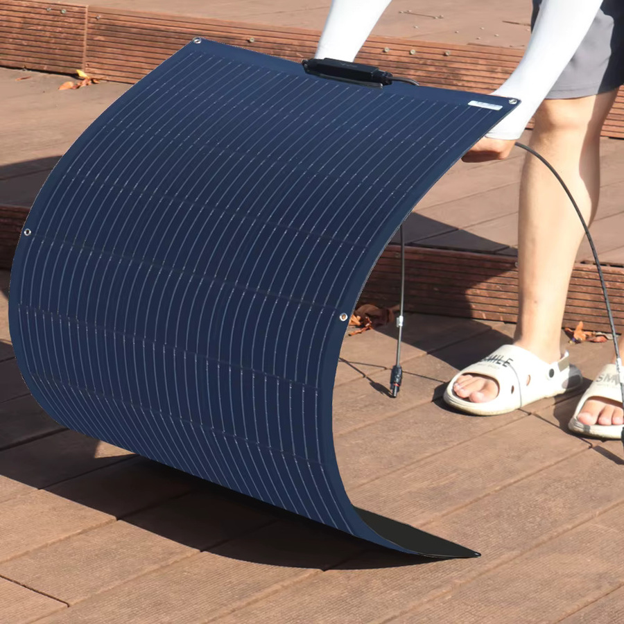 xinpuguang 100W Flexibles Solarpanel Monokristallin für 12V Batterieladesystem in Weiß - Bild 3
