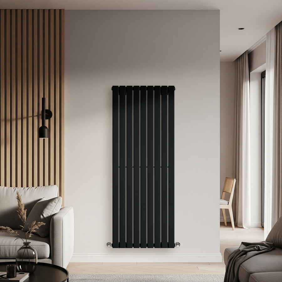 Delta Design Heizkörper Vertikal Einlagig Schwarz Höhe: 160 cm, Breite: 63 cm - Bild 1