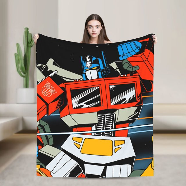 Warme Flanell-Decke Transformers Autobots von Potdemiel in Multicolour für Büro, Reise und Sofa - Bild 1